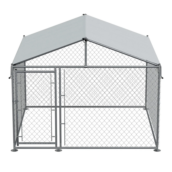 Țarc metalic pentru c&acirc;ini 2 &times; 2 &times; 1.6 m cu plasă rabiț 56605 foto