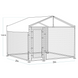 Țarc metalic pentru c&acirc;ini 2 &times; 2 &times; 1.6 m cu plasă rabiț 56605 foto 2