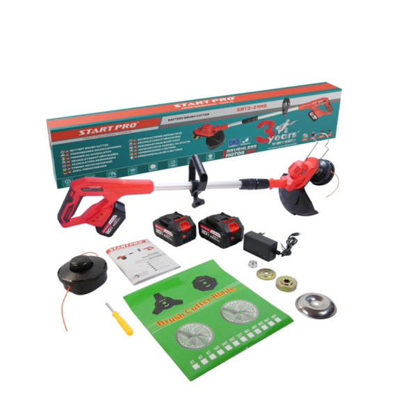 Motocoasă cu acumulator START PRO SBT2-21MB, fir și disc SBT2-21MB foto