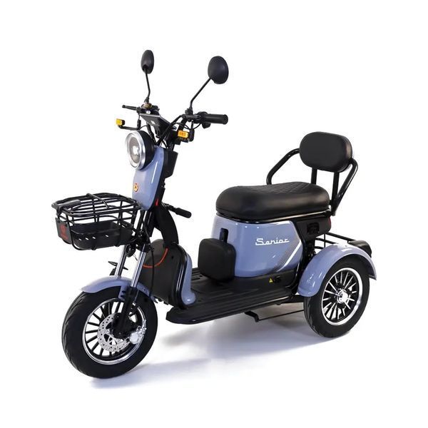 Triciclu Electric Rotakt Senior Motor 1000W Viteză 25 km/h Autonomie 62 km Baterie plumb-acid 60V 20Ah Greutate maximă 187 kg, Fără permis 049487 foto