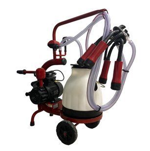 Aparat de muls vaci, 1 post, 1 bidon 20L plastic, pahare plastic, 250l/min, 0,55kw 8680640083131 foto