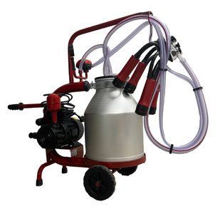 Aparat de muls vaci, 1 post, 1 bidon 30L aluminiu, pahare plastic, 250l/min, 0,55kw 8680640074337 foto