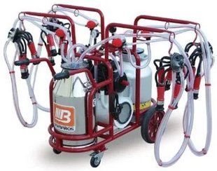 Aparat de muls vaci, 4 posturi, 2 bidoane 30L inox, pahare inox, 500l/min, 1,1kW 8680640079813 foto