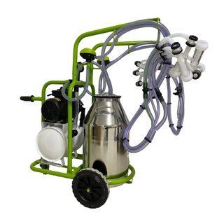 Aparat de muls oi, 4 posturi, 1 bidon 40l aluminiu, pahare plastic, 250l/min, 0,55kw 8680640005676 foto