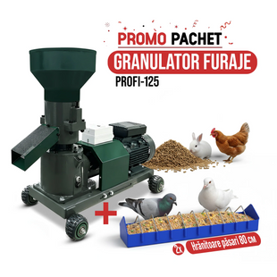 Granulator de furaje Profi-125 cu 1 matrita +CADOU: 2x Hranitoare pasari 80cm PROFI-125 foto