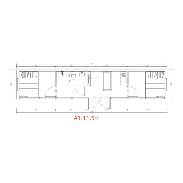 Casa modulară STELLAR 11,5 m, 25.80 m&sup2; EV-42920335 foto