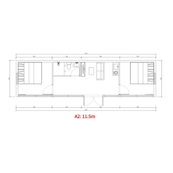 Casa modulară STELLAR PLUS 11,5 m, 34.50 m&sup2; EV-42920336 foto