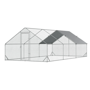 Țarc metalic pentru găini 3 &times; 6 &times; 2 m cu plasă rabiț 56601 foto